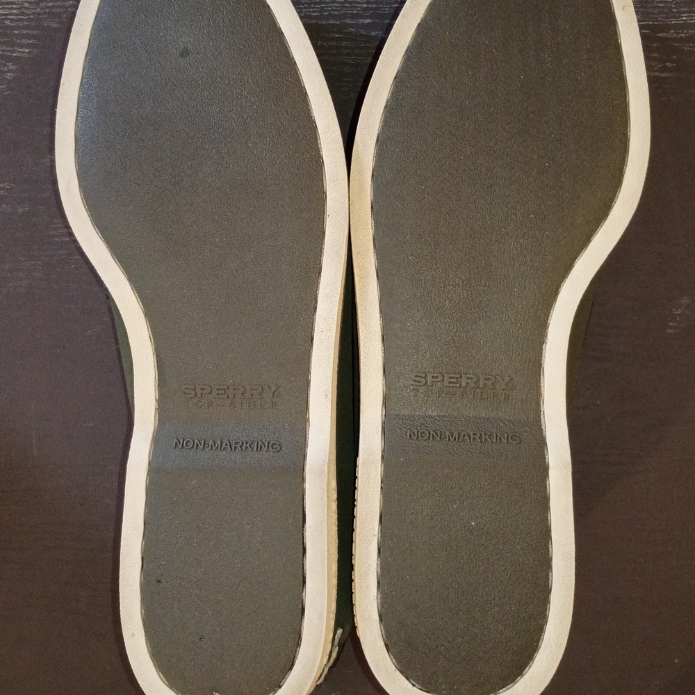 Sperry GOLD CUP Men's Olive and Black Boat Shoes. NEW 10.5M RARE!! - Picture 6 of 6